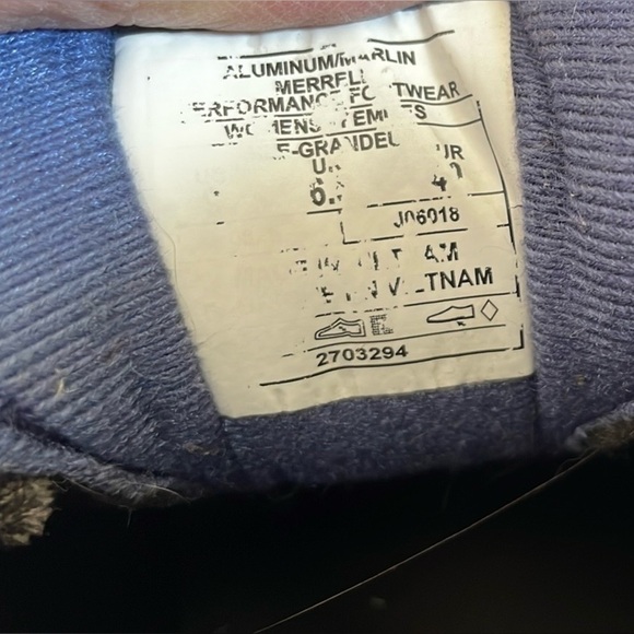 MERRELL Moab 2 Ventilator Hiking Shoes Blue Gray White Women’s Size 9 EU 40 - Picture 12 of 13